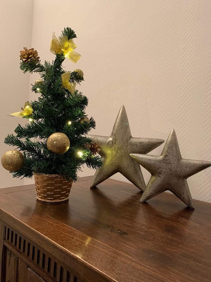 Riffelmacher Geschmückter Weihnachtsbaum beleuchtet 50cm 20257 - Gold - Weihnachtsbaum mit Lichterke