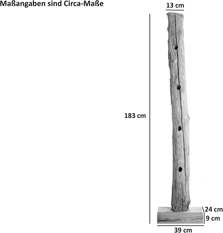 SAM Weinflaschenhalter Laval aus Teakholz, naturbelassen, Flaschenständer aus Massivholz, Weinhalter