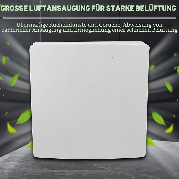 BAIFULAI Badlüfter Ø100mm, Abluftventilator mit Rückstauklappe, Rohrventilator, Badezimmerlüfter Bad