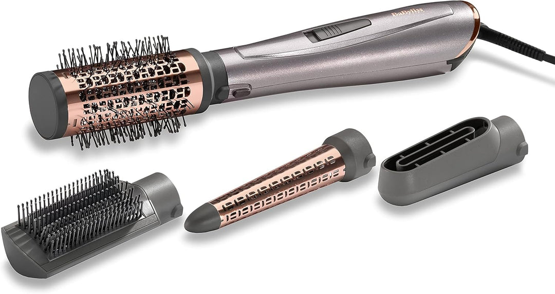 BaByliss Air Style 1000 Warmluftbürste mit Ionen-Technologie, 4 Aufsätze, AS136E, 1 Stück (1er Pack)
