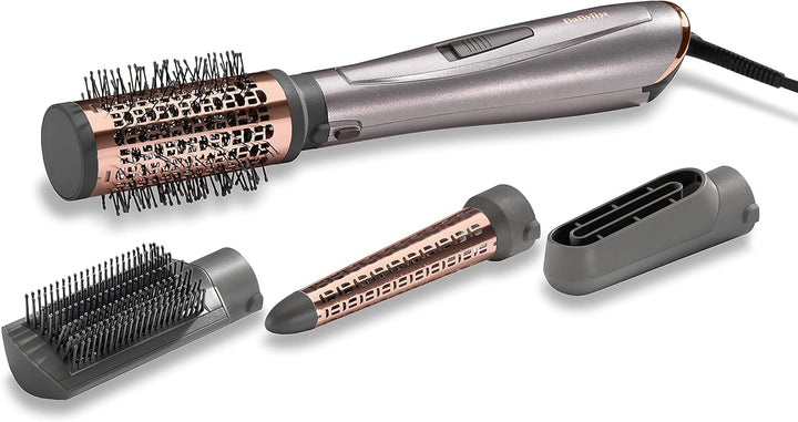 BaByliss Air Style 1000 Warmluftbürste mit Ionen-Technologie, 4 Aufsätze, AS136E, 1 Stück (1er Pack)