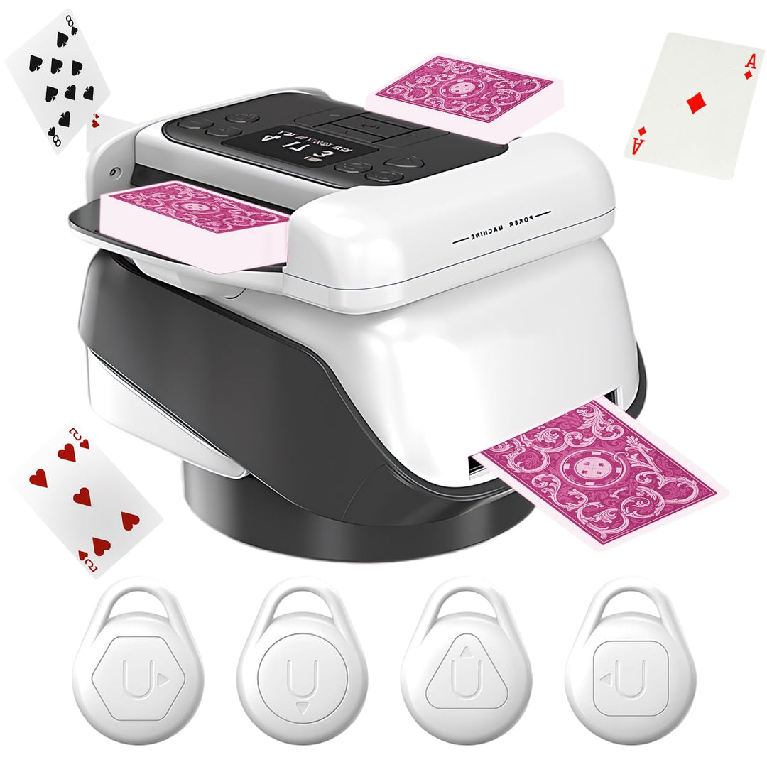 Automatische Kartenmischer und Kartensender 2 in 1, kartenmischmaschine, Mischmaschine Karten, Karte