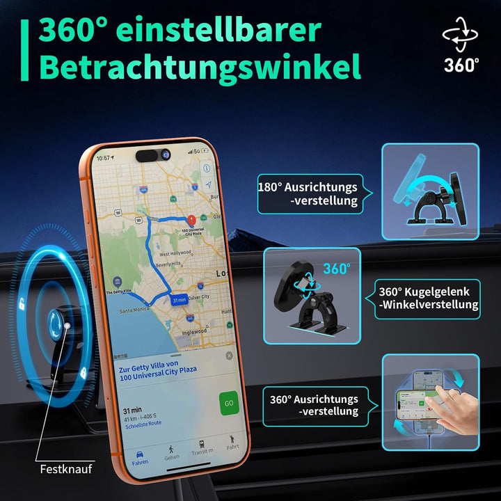 für Magsafe Autohalterung mit Ladefunktion 15W, Handyhalterung Auto für Magsafe Ladegerät für iPhone