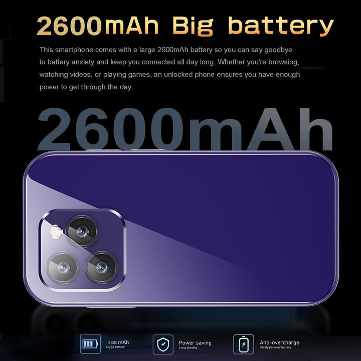 Hipipoo Mini Smartphone, 4G kleines Telefon 3.0 Zoll, Dual SIM Karten, 2600mAh Batterie, 2MP+5MP Dua