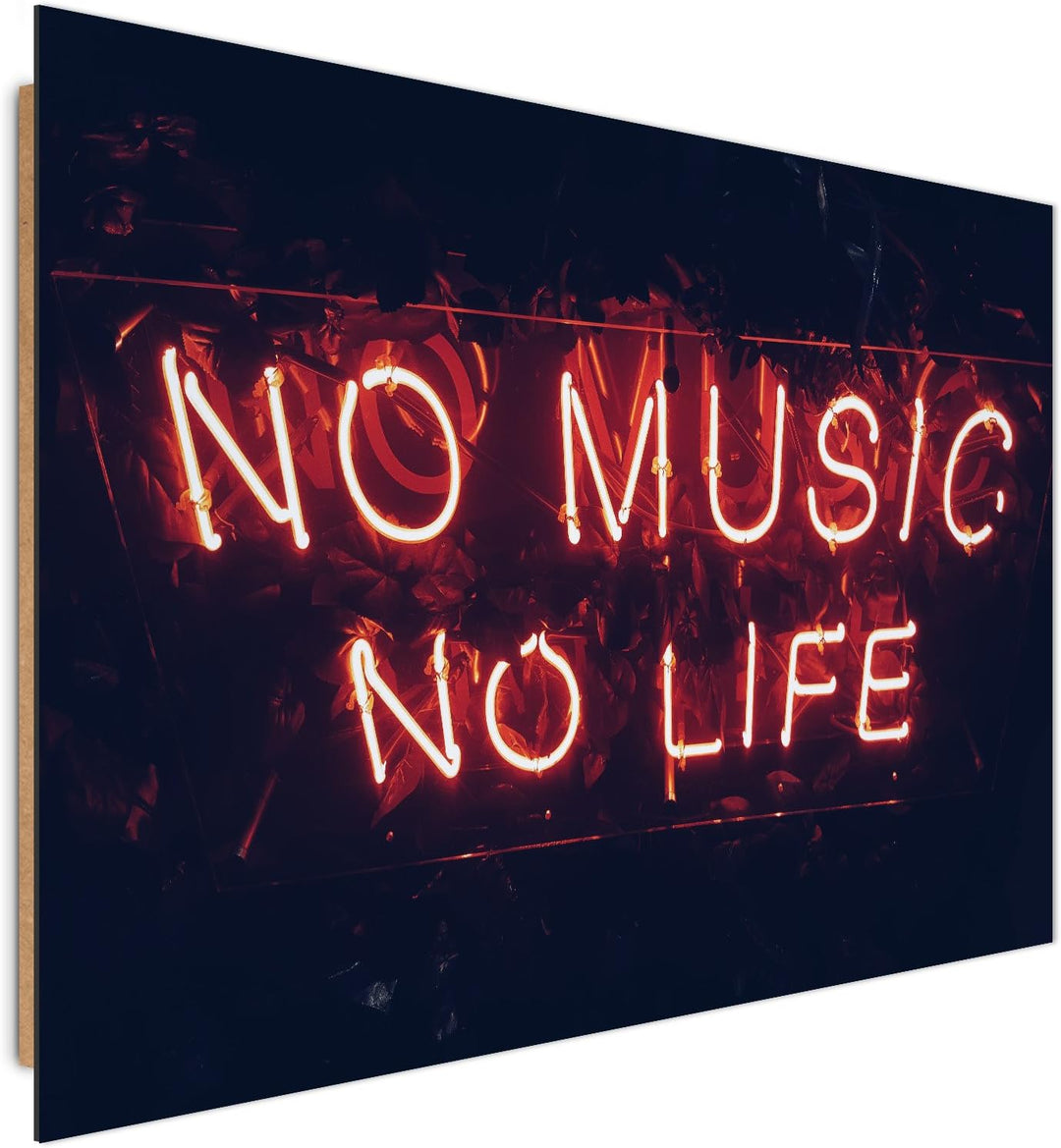 Feeby. Wandbilder - 1 Teilig- 78x118 cm - Bilder Kunstdrucke Deko Panel, TYPOGRAFIE, MUSIK, ROT, 78x