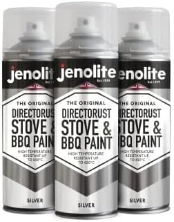 JENOLITE Directorust Sprühfarbe für Grill- und Herd, silberfarben, sehr hitzebeständig bis 650 °C |