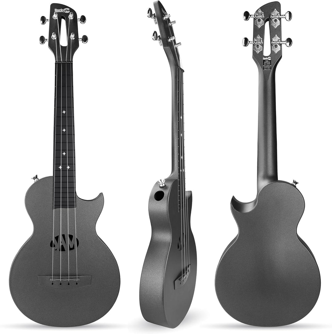 RockJam Carbon Fibre Ukulele with Case schwarz, schwarz
