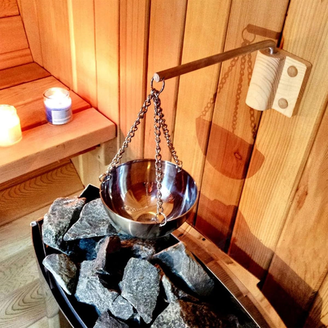 Ubric Verdampferschale Sauna Hanging Aux Edelstahl Sauna Kräuterschale Mit Montagezubehör Für Spa In