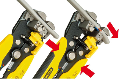 Stanley FatMax Automatische Abisolierzange und Schneidzange FMHT0-96230, inkl. Drahtschneider – Für