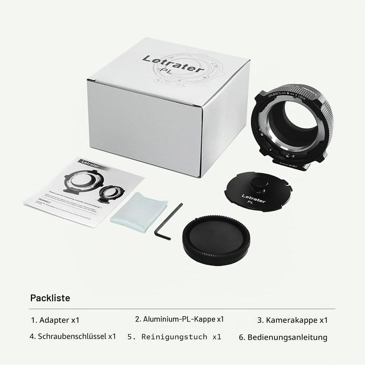 Letrater PL-EOS R Objektivadapter für PL Objektiv Konvertierung zu Canon RF Kameras, z.B. EOS R, RF,