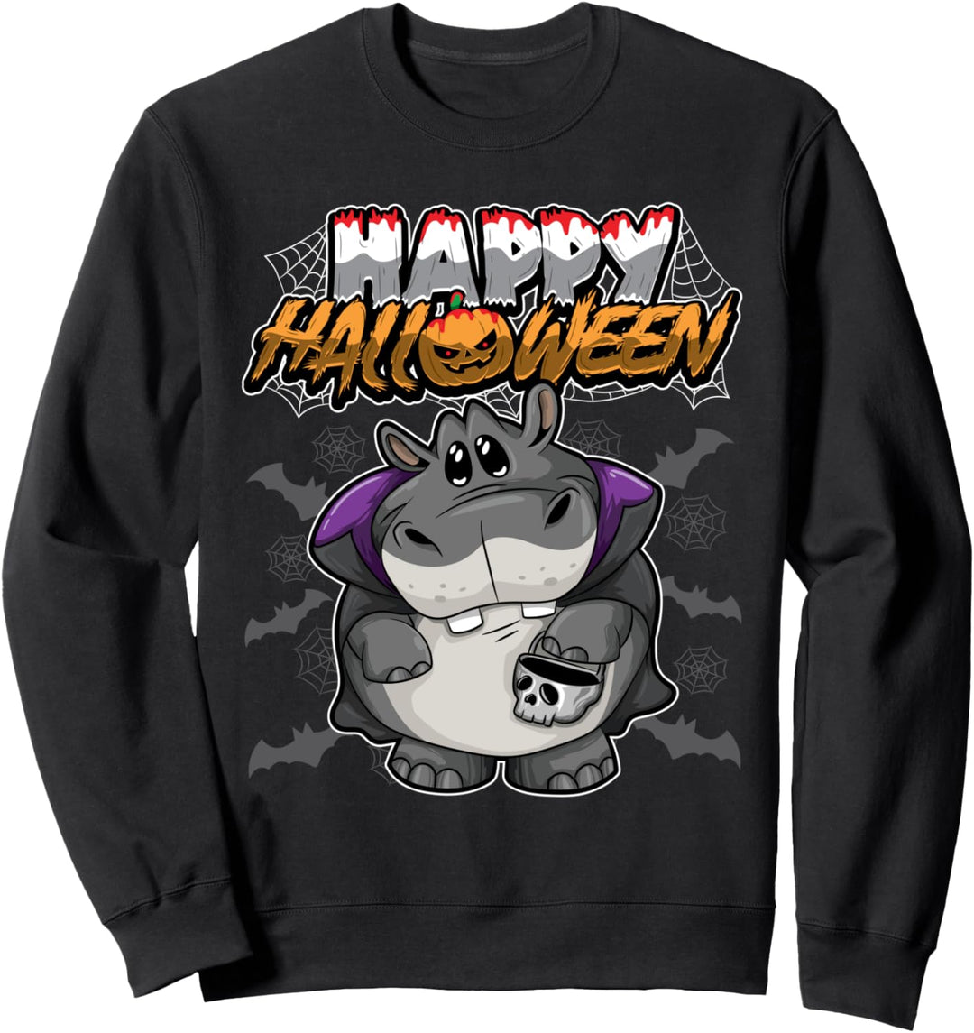 Happy Halloween - Verkleidetes Nilpferd - Halloween Kostüm Sweatshirt