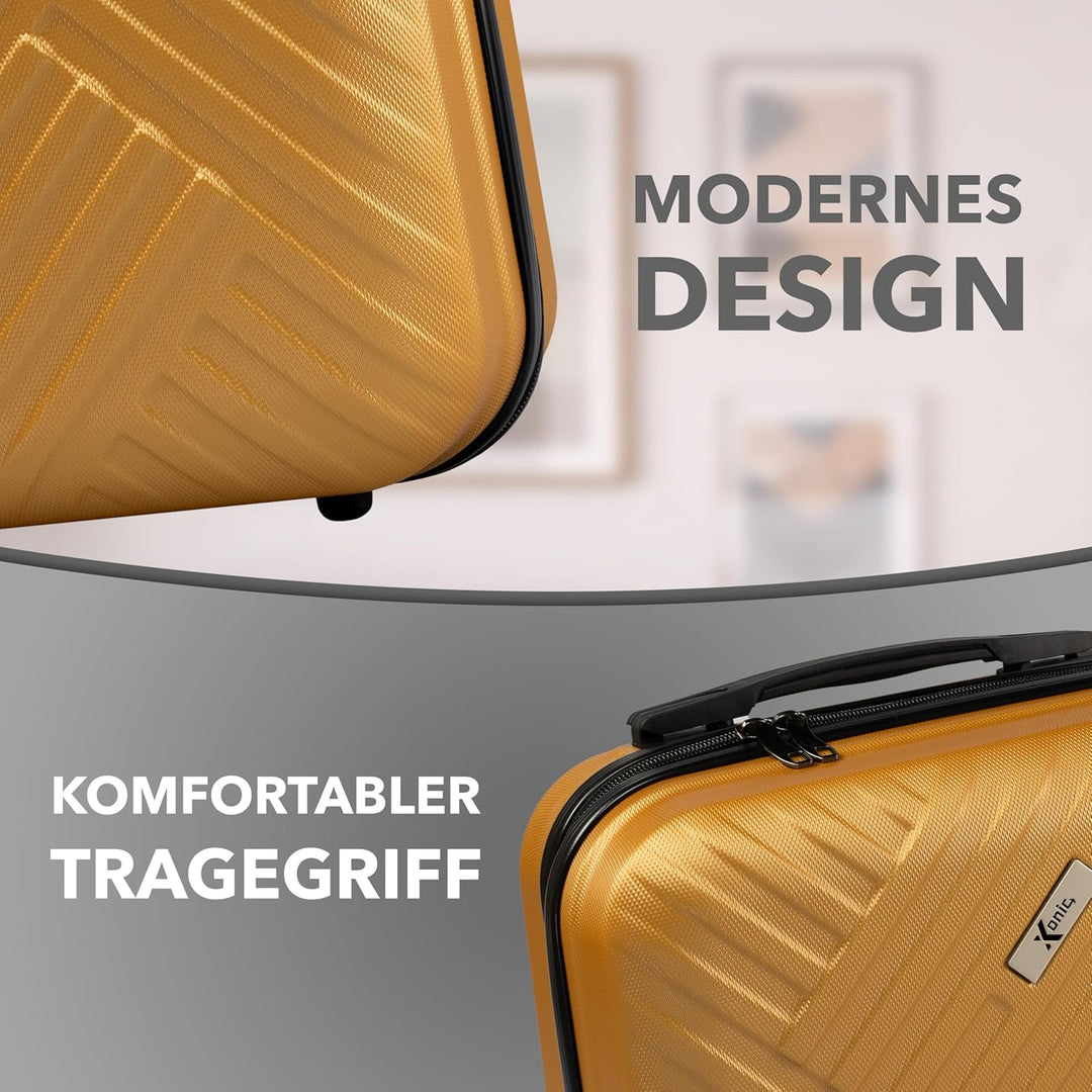 Xonic® Design Kosmetikkoffer aus ABS Hartschale – Robustes Beautycase als Handgepäck - Kosmetiktasch