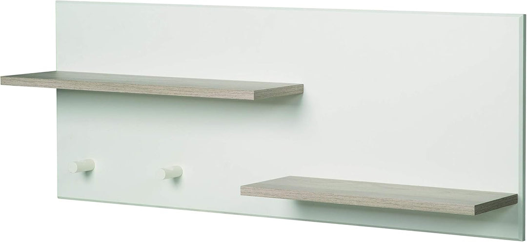 roba Wandregal Babyzimmer 'Felicia', über Wickelkommode Kinderzimmer, 2 Ablagen, 2 Haken, Wandregal