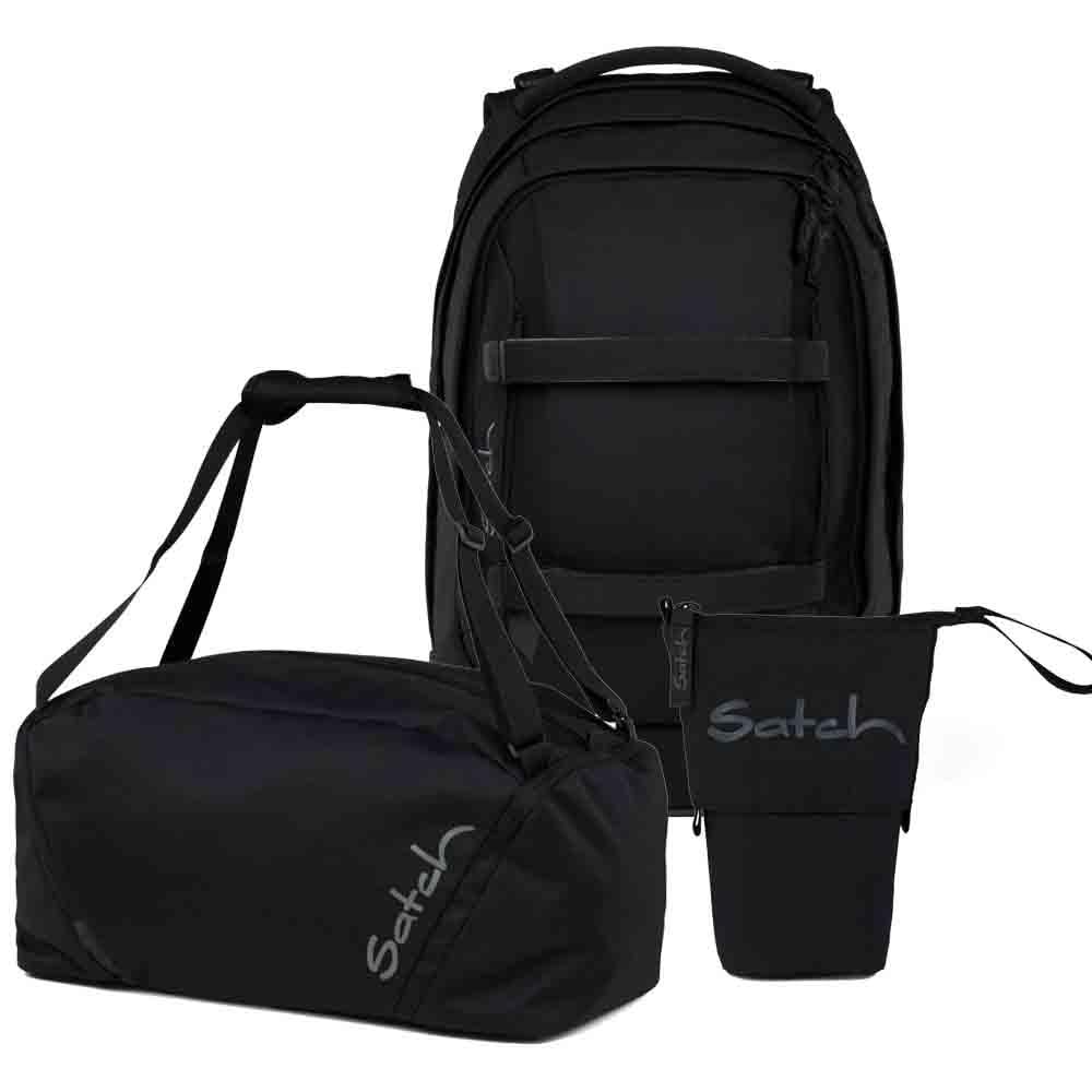 Satch Pack Pencil Slider Edition Schulrucksack Set 3tlg. inkl. Sporttasche (Blackjack), Blackjack