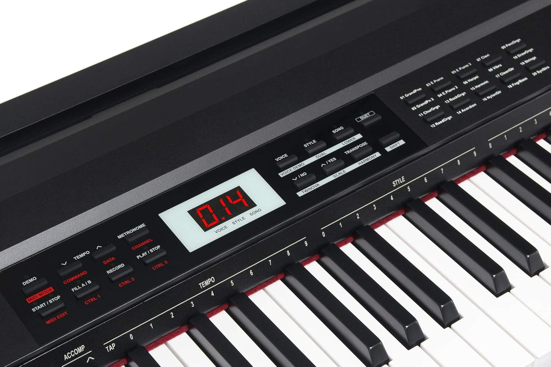 Classic Cantabile SP-150 BK Stagepiano SET inkl. Ständer (88 Soft-Touch Tasten, Anschlagdynamik, MID