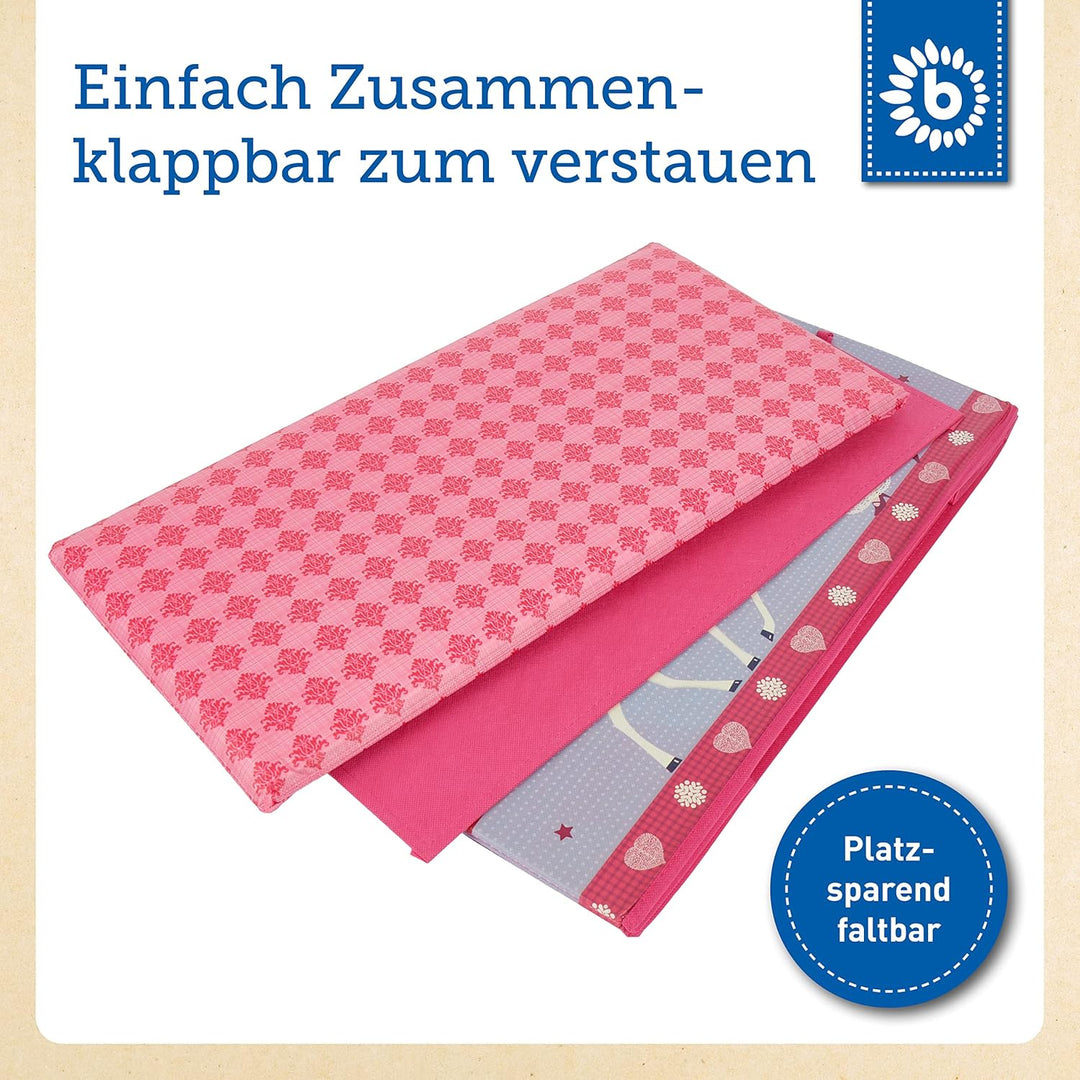 Bieco Aufbewahrungsbox mit Deckel | 60L, faltbar | ca. 60x30x35cm | Spielzeugkiste mit Deckel | Aufb