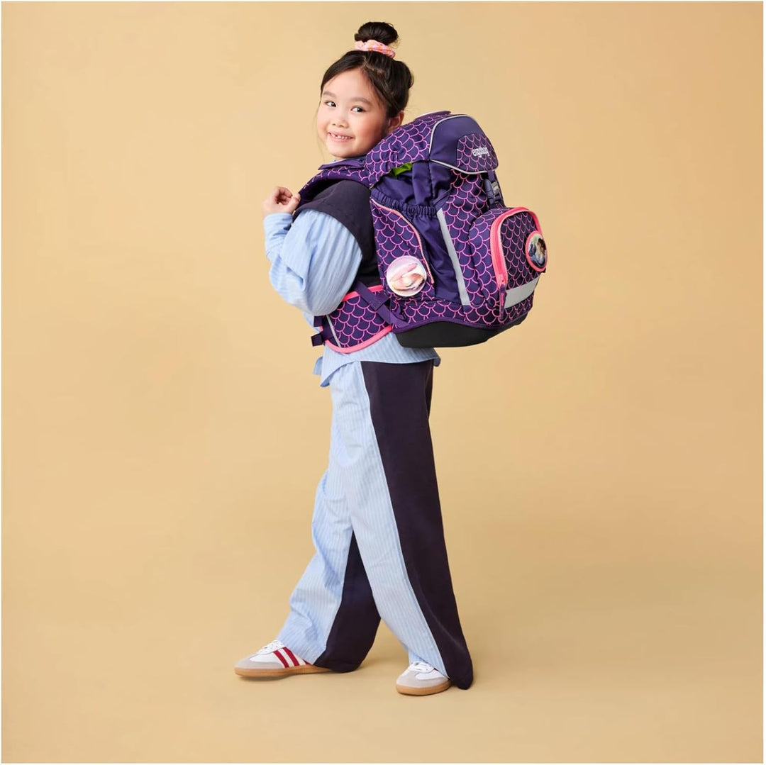 ergobag Pack Set ergonomischer Schulrucksack flexibel 6-teilig Set 1. Klasse Grundschule für Mädchen