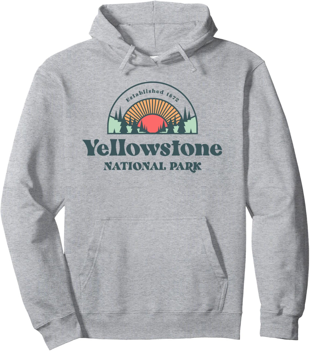 Familienurlaubsgeschenk - Retro Yellowstone National Park Pullover Hoodie