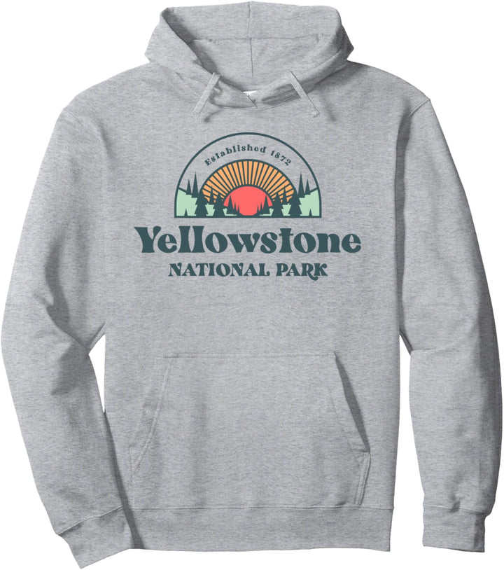 Familienurlaubsgeschenk - Retro Yellowstone National Park Pullover Hoodie