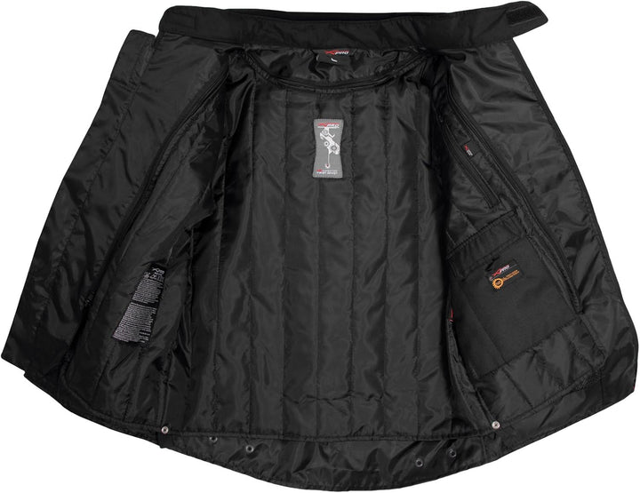A-pro Motorradjacke für Damen, Nylon, Oxford, Thermoweste, reflektierend M Schwarz, M Schwarz