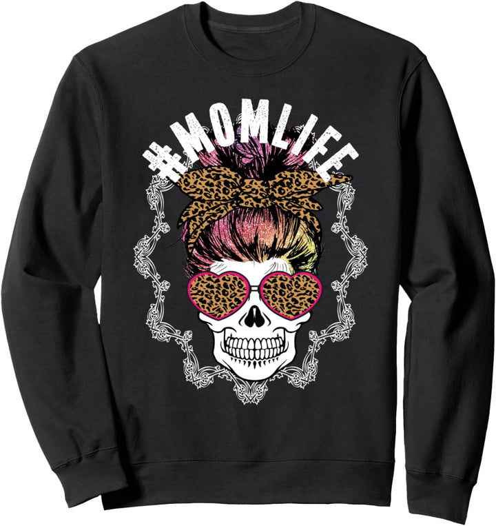MomLife Totenkopf-Dutt Trendy Mom Life Cute Mama Geschenk Sweatshirt