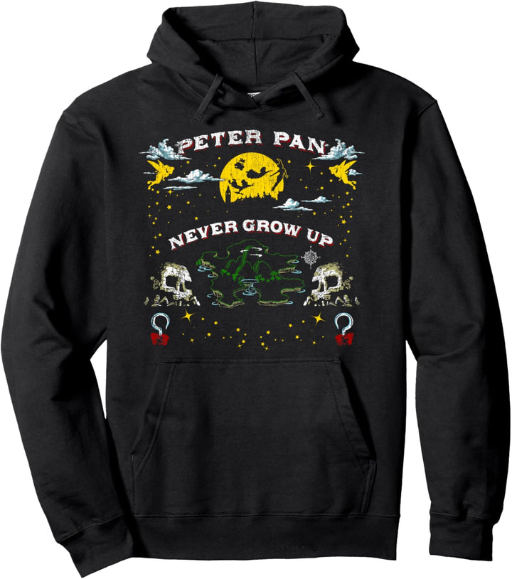 Disney Peter Pan Never Grow Up Never Land Pullover Hoodie