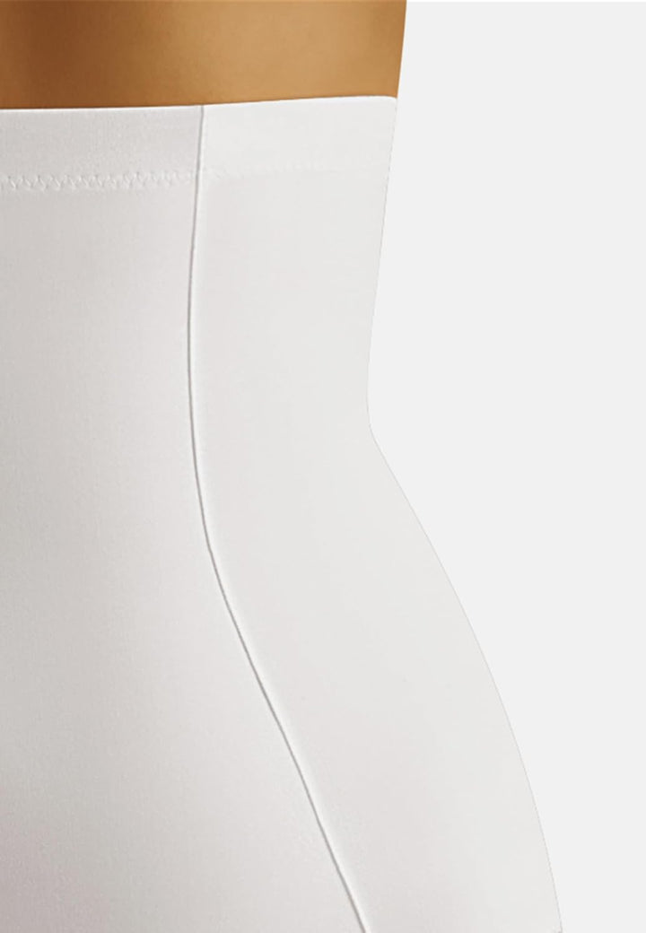 Wolbar WB36 Dame Slip Hoher Bund Shapewear Silikonborte, weiss,X-Large