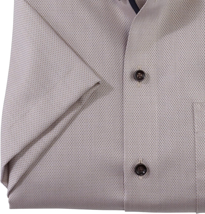 OLYMP Herren Businesshemd Kurzarm Luxor,Einfarbig,modern fit,Global Kent 42 Natur 22, 42 Natur 22