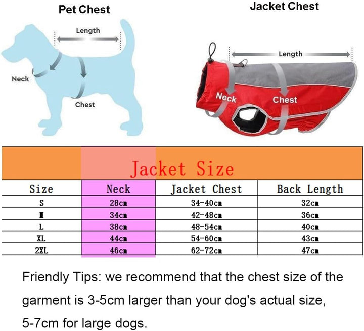 AxSpeed Hundebekleidung für Herbst und Winter, warm, gepolstert, wasserdichte Jacke (schwarz, 2XL) s