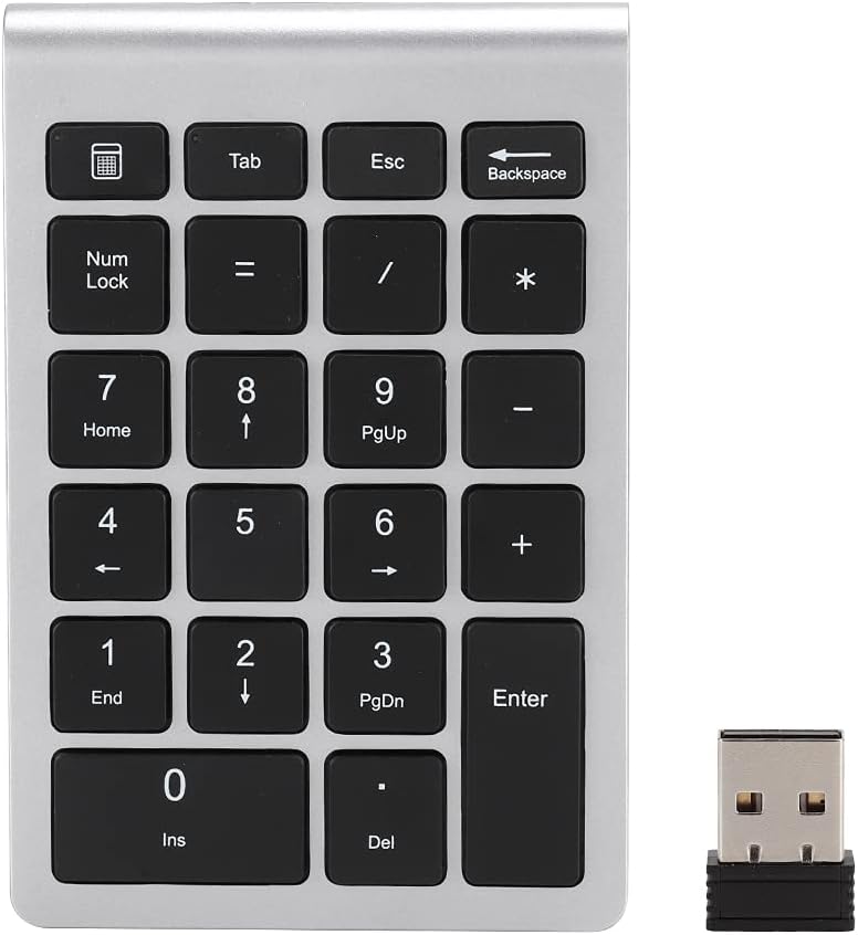 KIMISS RF304 22 Tasten, 2.4G Wireless Tastatur Nummernblock für Ziffernblock USB Gold Bluetooth mit