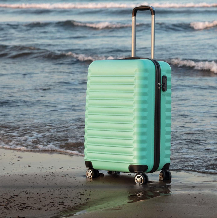 NUMADA - Gepäck-Set und Kulturbeutel 4 Stück Minzgrün, gross 75cm, mittel 63cm, klein 53cm und Kultu