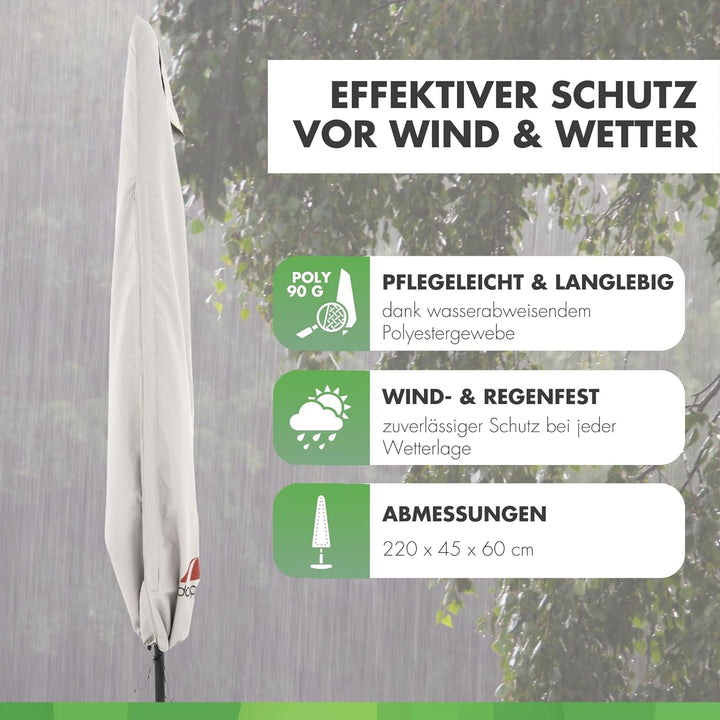 Doppler Gartenschirm Hülle Jack für Mittelmast-Schirm I Schutzhülle für Sonnenschirm mit max. Durchm
