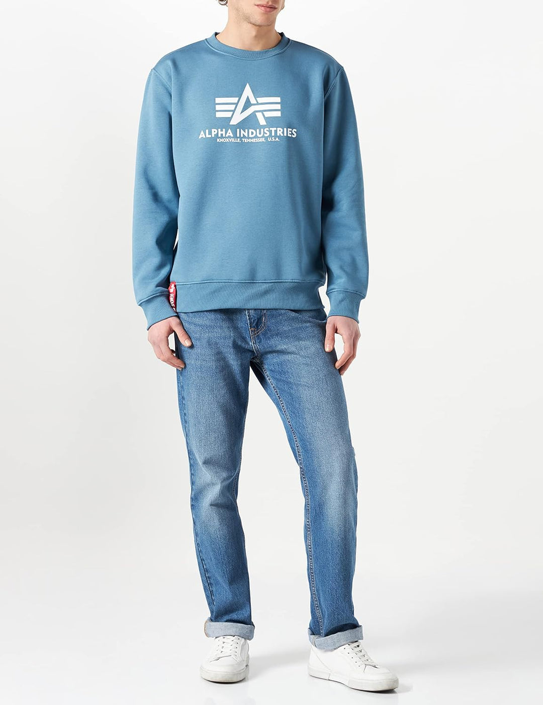 Alpha Industries Herren Basic Sweater Sweatshirt für Herren Sweatshirt (1er Pack) XS Airforce Blue,