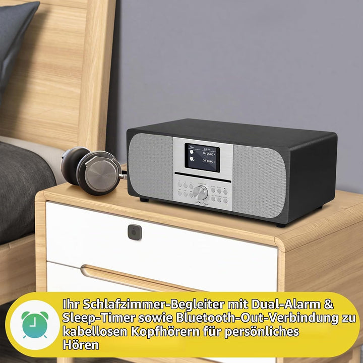 Stereo Digitalradio CD-Player | HiFi-System | DAB+, USB MP3, Bluetooth5.3, UKW | Leistungsstarkes St