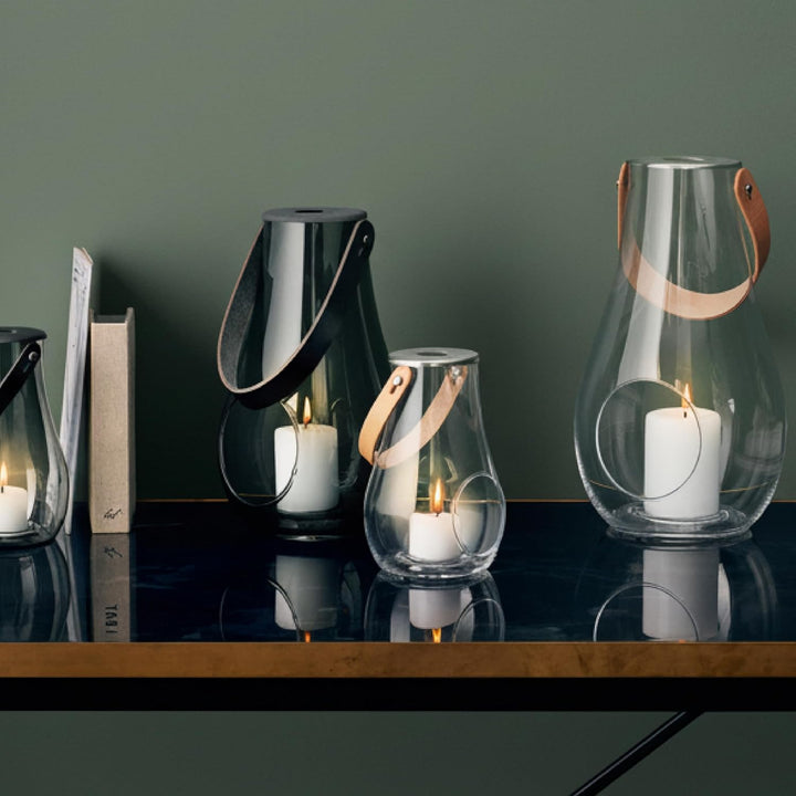 Holmegaard Laterne H16.5 cm Design with Light aus mundgeblasenem Glas, klar Klar H16,5 cm, Klar H16,