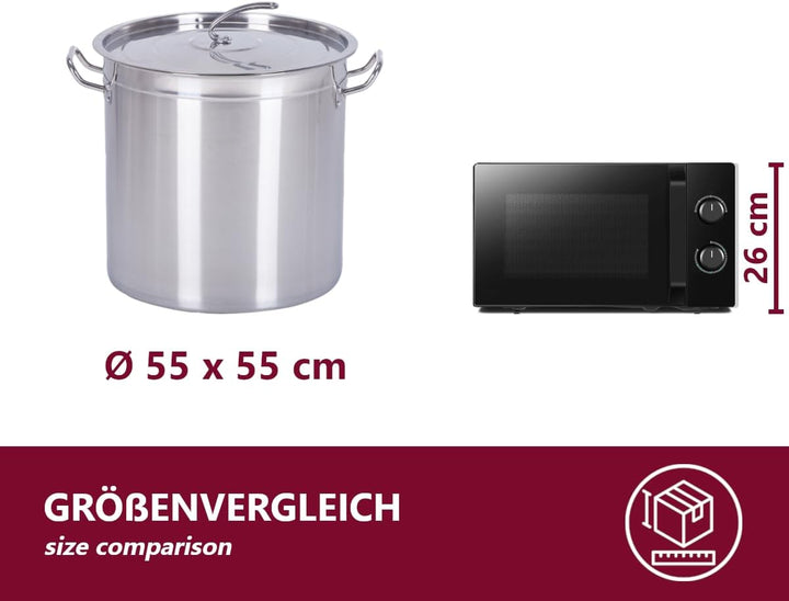 HOOZ Gastronomie Kochtopf Suppentopf - 15 bis 270 Liter Edelstahl Kochtöpfe - ideal geeignet für all