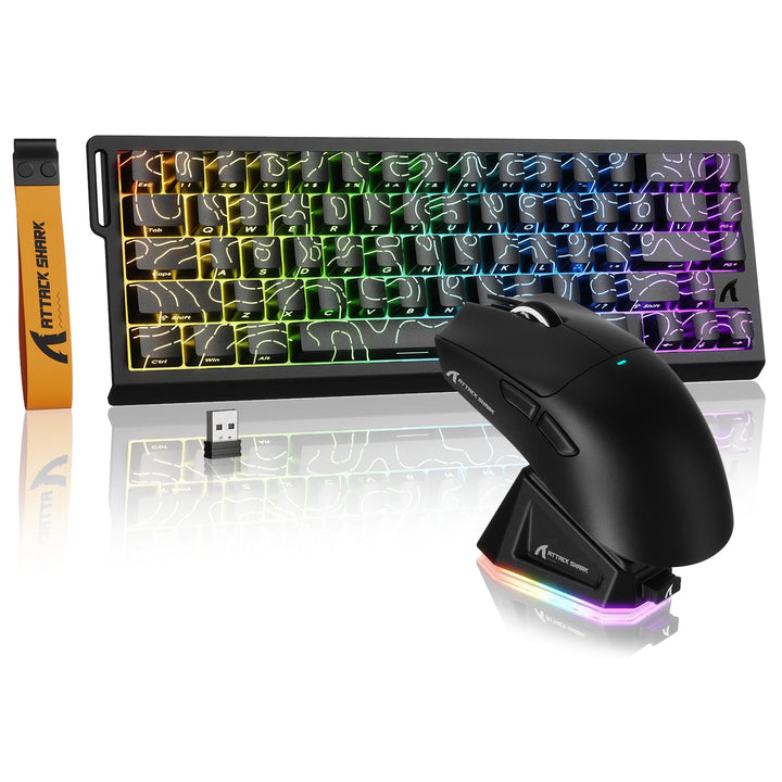 MAMBASNAKE × Attack Shark kabellose Tastatur und Maus mit magnetschaltern, 8-kHz-Rapid-Trigger-Tasta