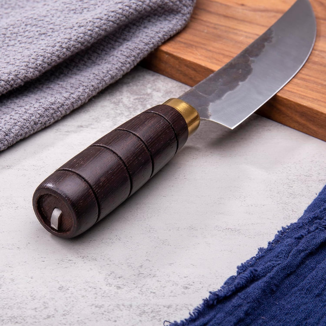 SHANGDAO Kochmesser, schwarzes geschmiedetes Küchenmesser mit Klinge aus hochelastischem Edelstahl,