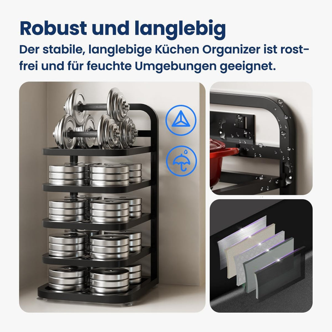 Töpfe und Pfannen Organizer, Küchen Organizer, Schrank Organizer, Verstellbares Pfannen-Organizer-Re