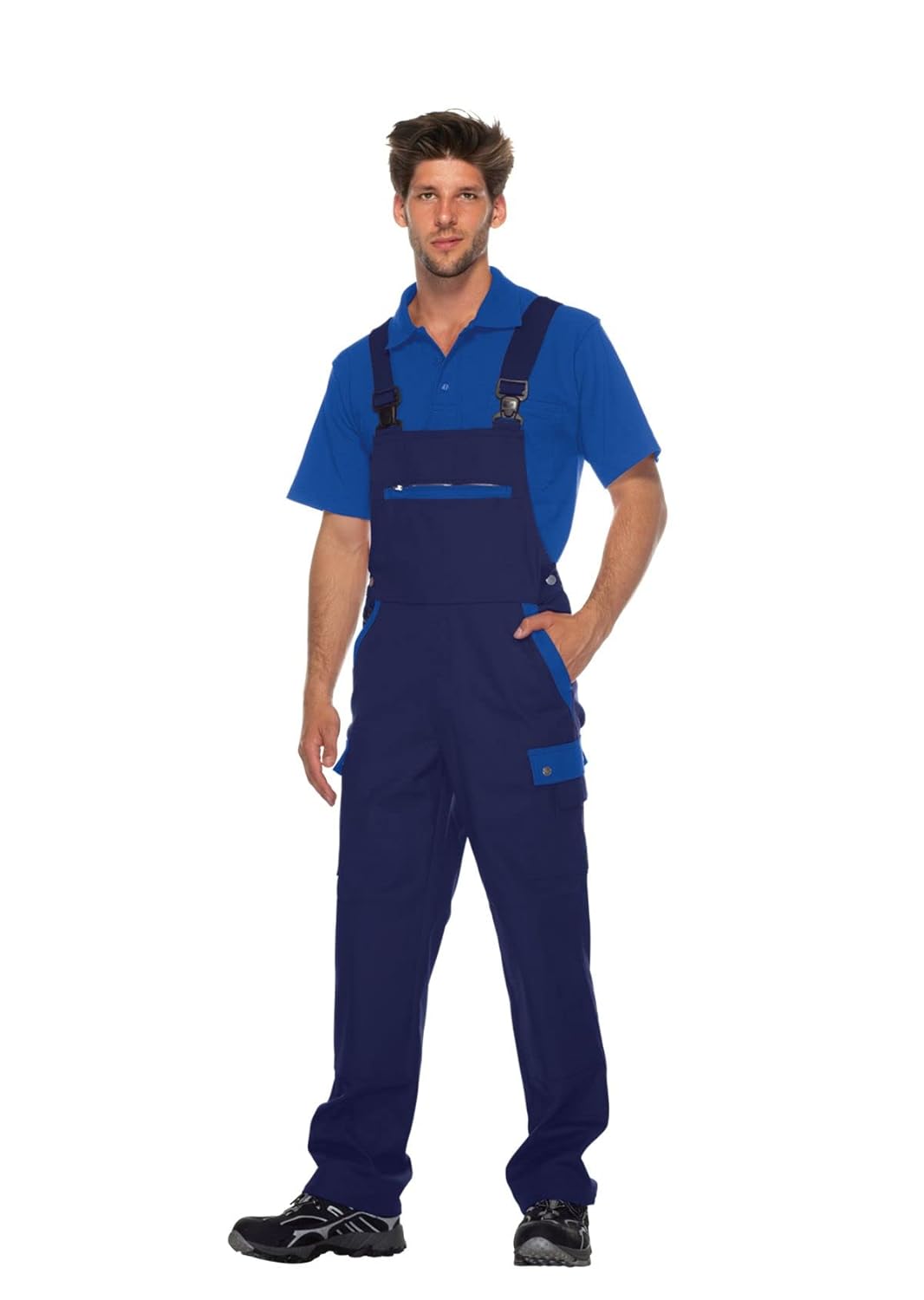 BP Profil 1844-720-10 Latzhose - Stretch-Hosenträger - Verstellbarer Bund - Taschen für Knieschoner