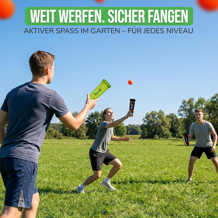 Cupball – Sportspiel für Kinder, Jugendliche, Erwachsene 4 Spieler Family Set, 4 Spieler Family Set