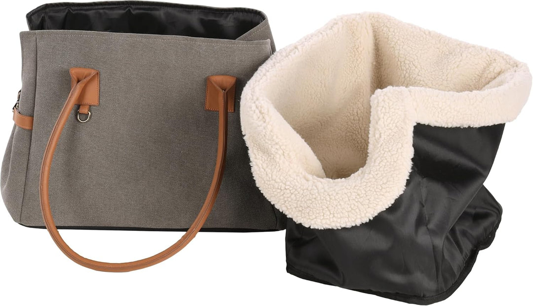Hundetasche - Tragetasche Kuzco Braun – 40x25x29cm – Polyester – herausnehmbare Fütterung – Abnehmba