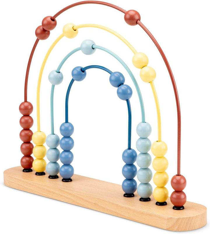 Woet® Holz Abakus Kinder, Regenbogen Zählrahmen, Montessori Rechnen Lernen, Vorschule Zahlenverständ