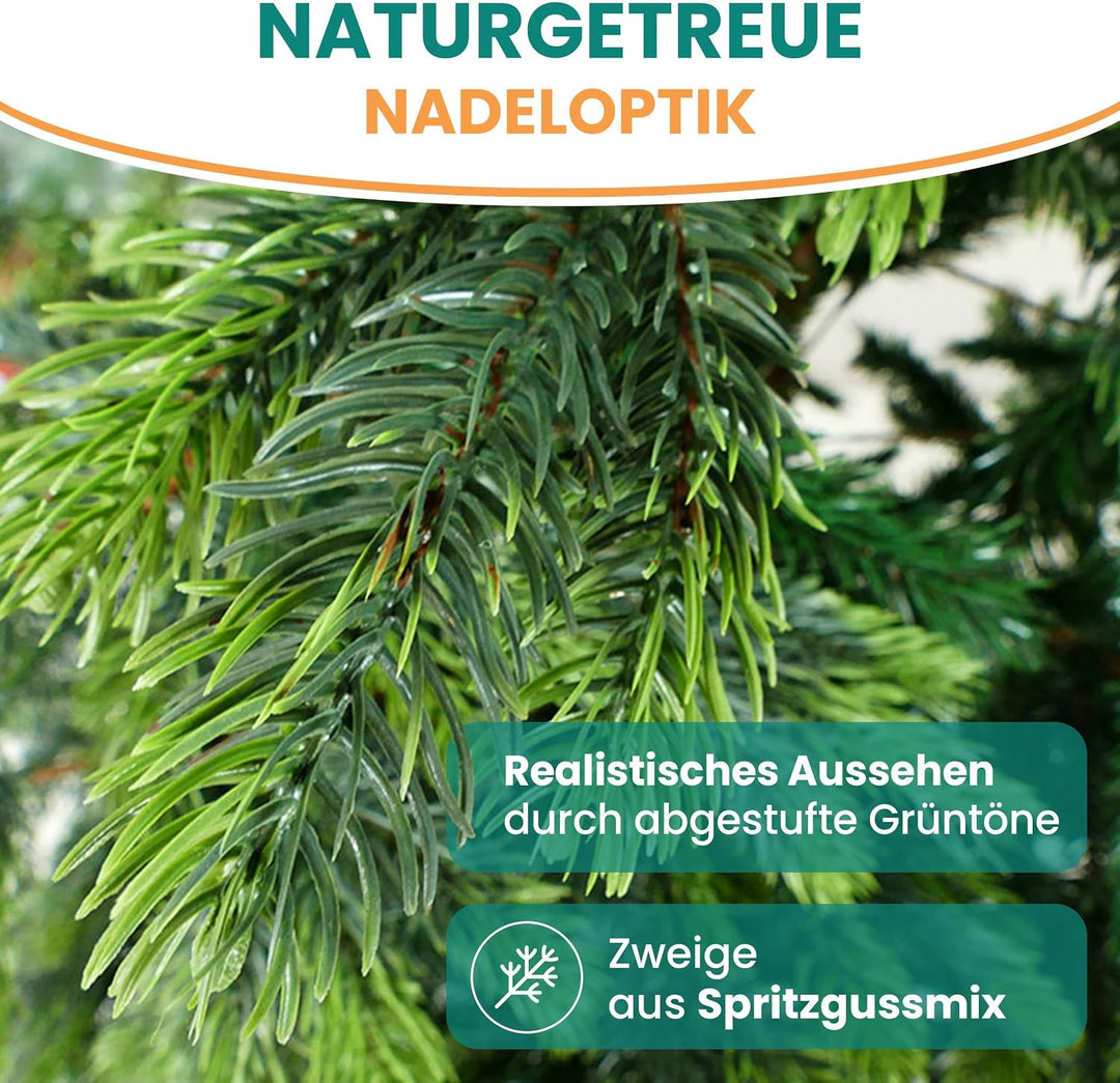 Künstlicher Weihnachten Baum – Christbaum künstlich klein – Weihnachtsbaum Kunststoff – Fake Tannenb