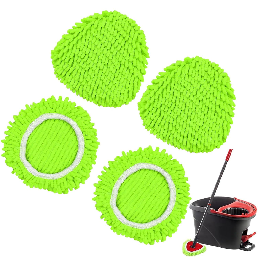 Drehmoppköpfe Mikrofaser Mop Pads für Wischmop Dreieck Spin Mop 360 Grad Drehmoppköpfe für alle Böde