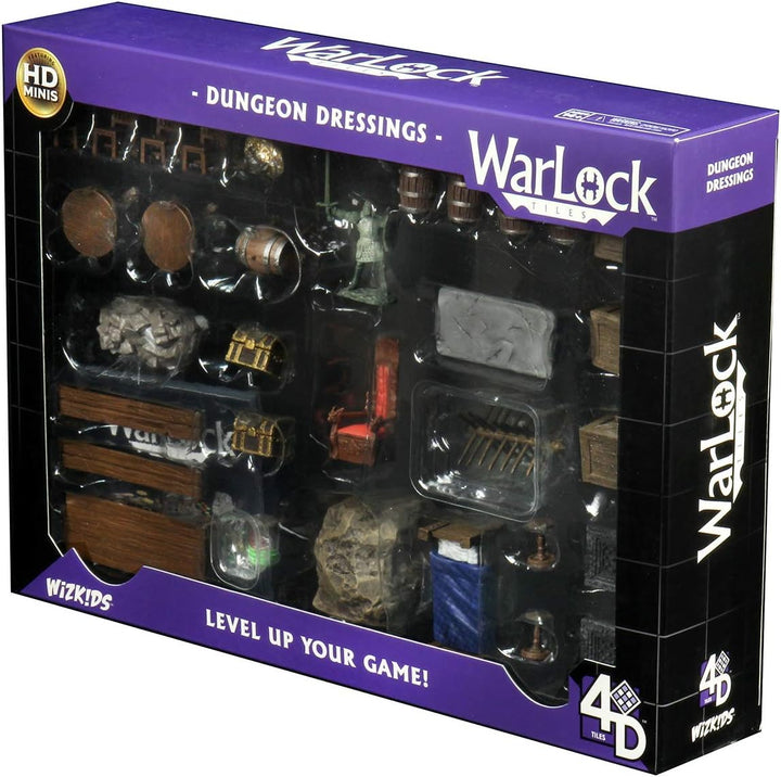 WizKids WZK16505 Warlock Dungeon Tiles: Dungeon Dressings WarLock Tiles: Dungeon Dressings, WarLock