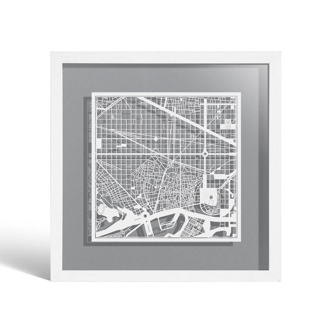 O3 DESIGN STUDIO - Marco de Papel para mapas, 22,8 x 22,8 cm, en Caja de Regalo, Fondo, autocambiant