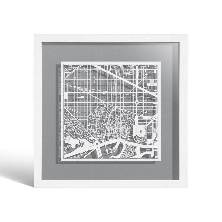 O3 DESIGN STUDIO - Marco de Papel para mapas, 22,8 x 22,8 cm, en Caja de Regalo, Fondo, autocambiant