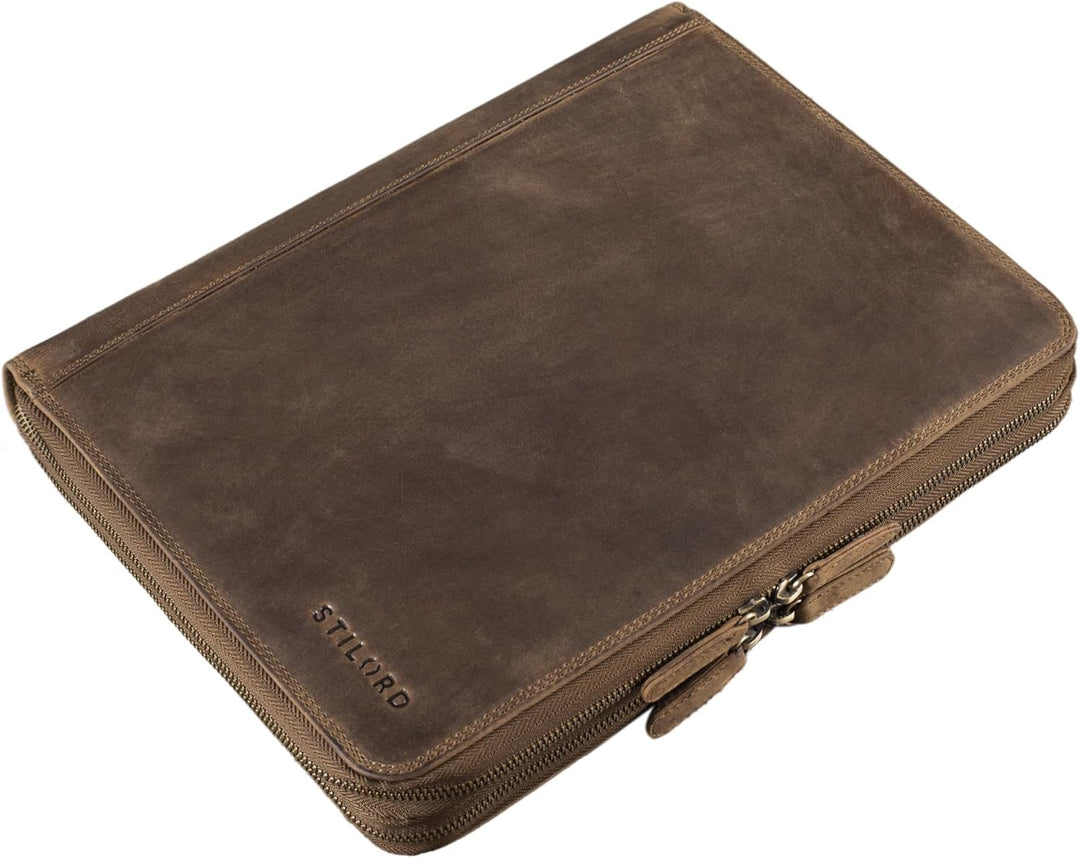 STILORD 'Ferris' Vintage Leder Dokumentenmappe - Perfekt für Arbeit, Büro & Meetings - Konferenzmapp