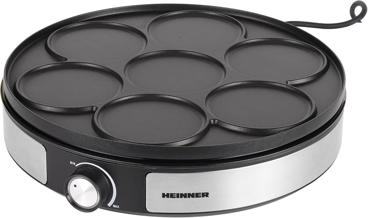 HCPM-F15RVSS – 2-in-1 Crêpemaker/Pancake-Maker, 33 cm, 1 500 W Leistung, Antihaft-Beschichtung, Edel